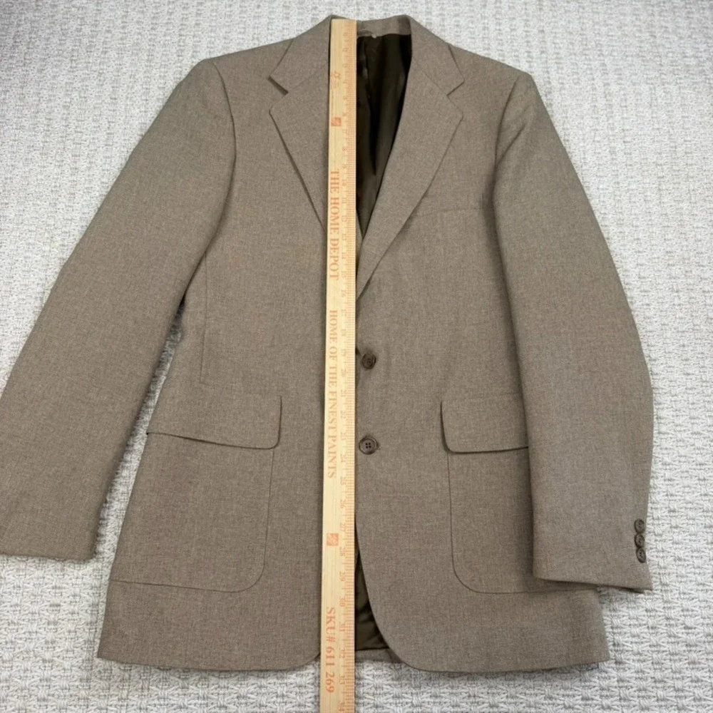 VTG Levis Mens Blazer 38L Tan Action‎ Suit Sta Prest Sport Coat